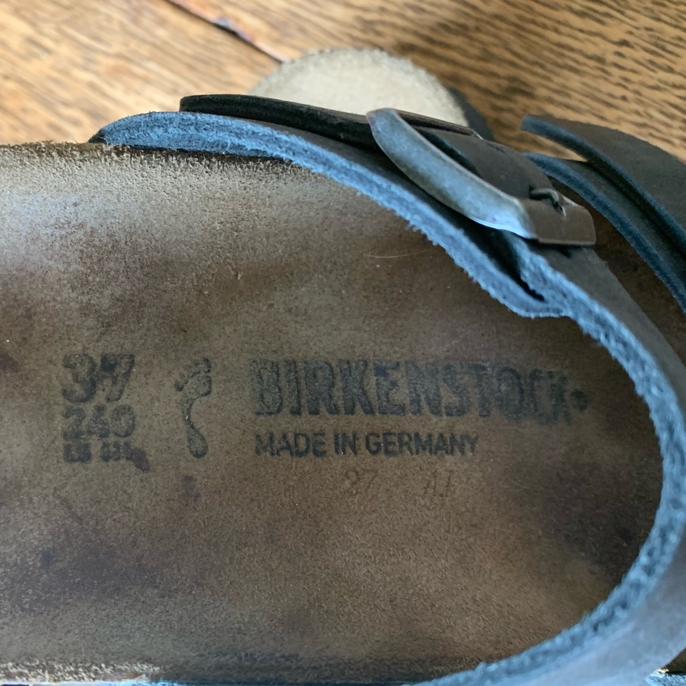 Birkenstock Sierra CT Women’s Size 37 or US 7 Black Oiled Leather Sandal - Picture 8 of 15